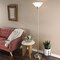 Hastings Home Hastings Home Torchiere Floor Lamp Metal Base and Marbleized Glass with LED Bulb (Brushed Silver) 187809DXW - alternate 2